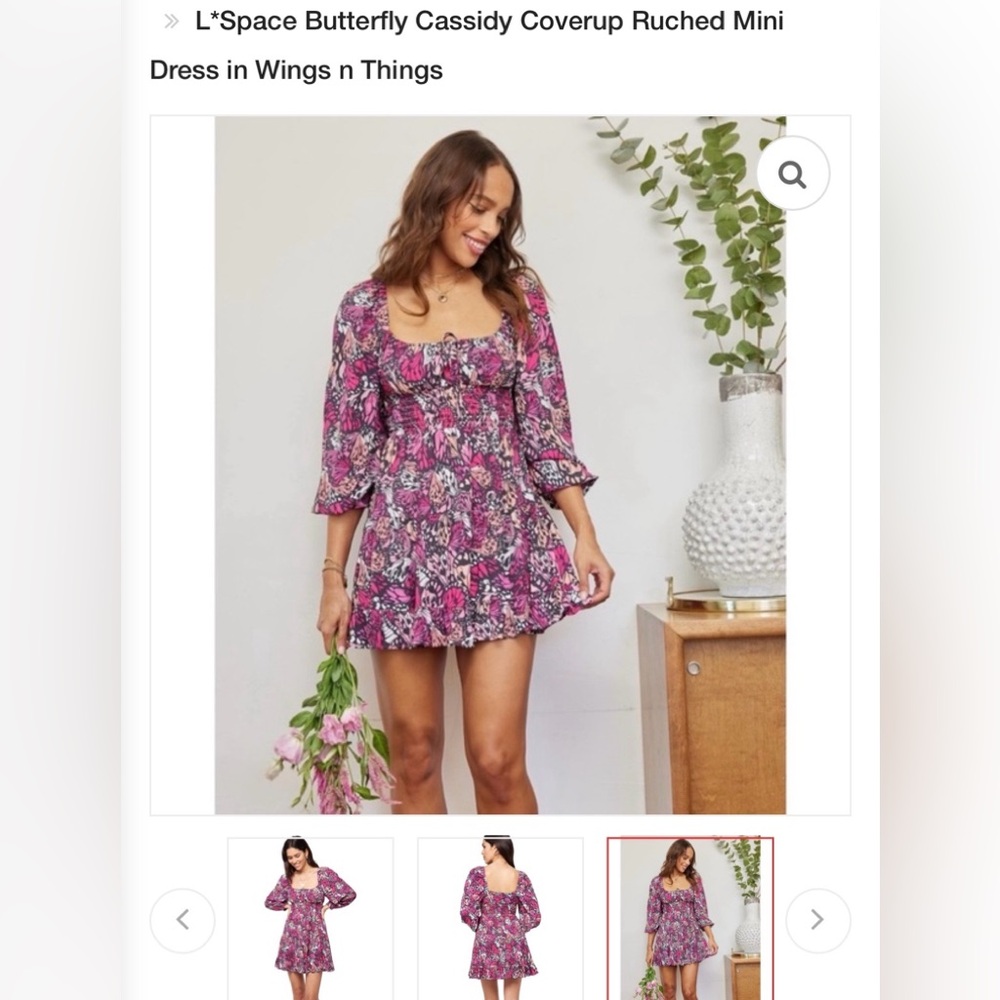 L*Space Cassidy Wings N Things Dress/Cover Up - NWT size small